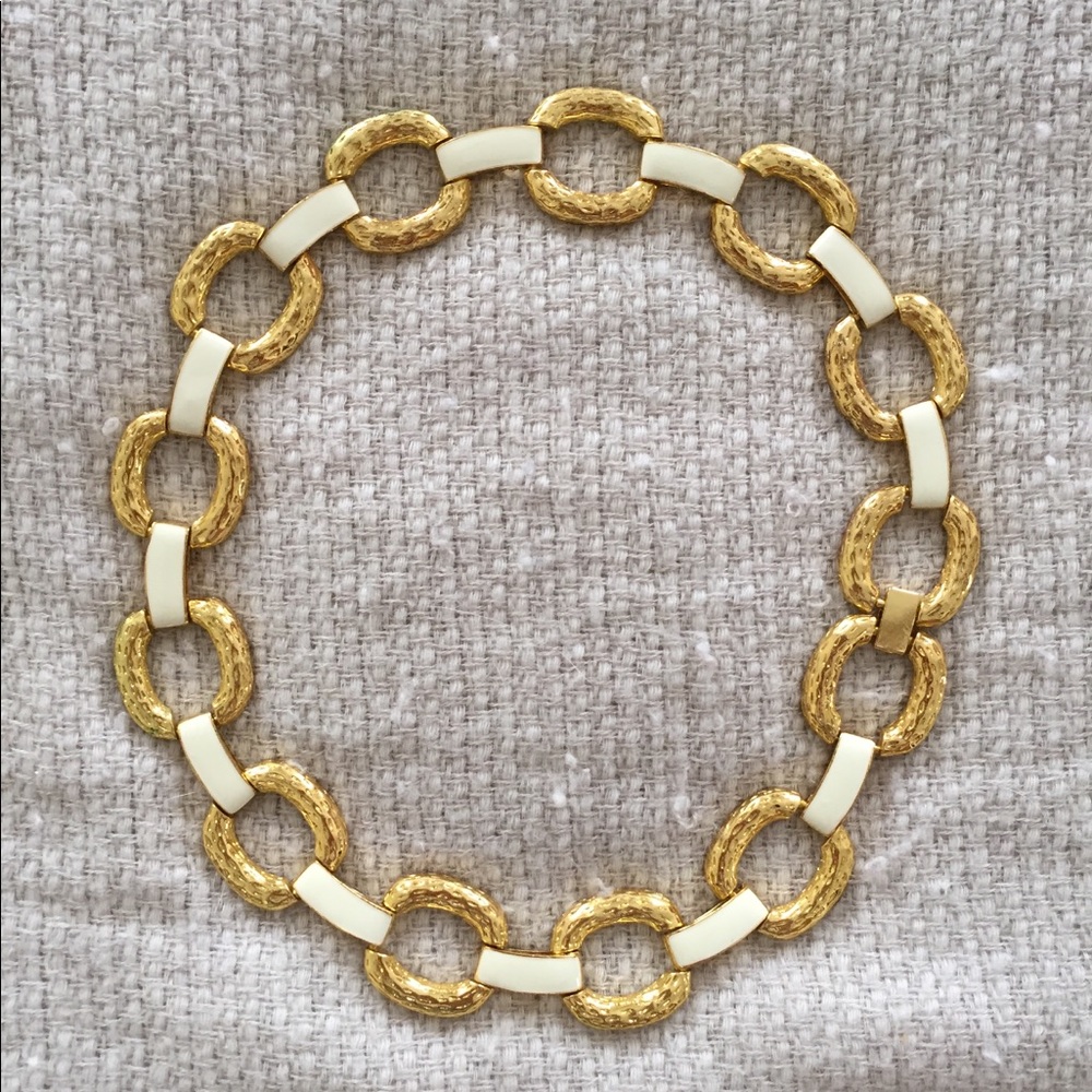 Lilly Pulitzer gold & white chain necklace